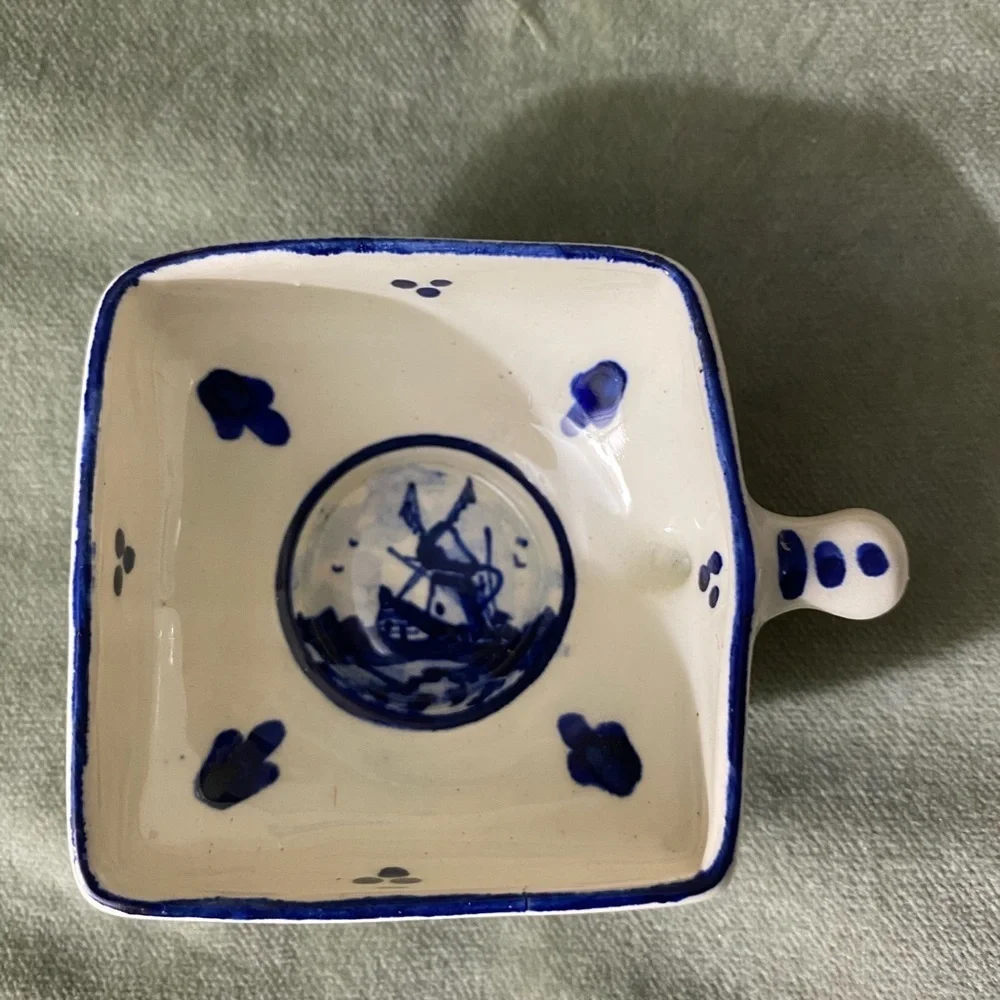Tea cup 22 Delfts made in Hulland windmill blue white #15